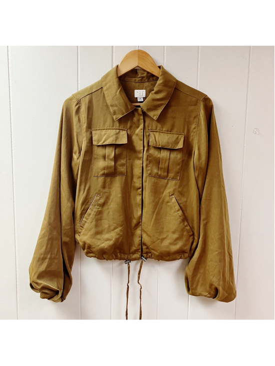 A New Day Jackets & Blazers - a new day Cropped Utility Bomber Drawstring Jacket MEDIUM Bronze Streetwear Edgy